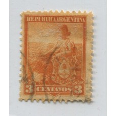 ARGENTINA 1899 GJ 261 ESTAMPILLA DENTADO MIXTO MUY BUENA ( SE VEN PELUSAS EN LA FOTO ) MUY RARA U$ 27